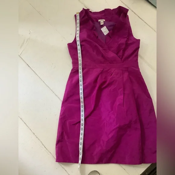 New Vintage J crew silk dress 6 8 10 dahlia wedding guest bridesmaid - Picture 7 of 9
